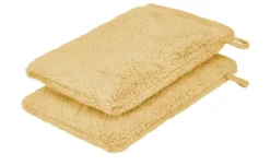Waschhandschuh (16 x 21cm), 2er-Set Gelb Kuschel Wuschel