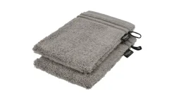 Waschhandschuh (16 x 21cm), 2er-Set Grau (Peppelstone) Vienna Supersoft
