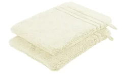 Waschhandschuh (16 x 21cm), 2er-Set Creme Soft Cotton