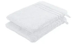 Waschhandschuh (16 x 21cm), 2er-Set Weiß Soft Cotton