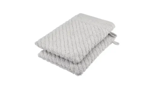 Waschhandschuh (16 x 21cm), 2er-Set Grau (Stein) 4006