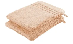 Waschhandschuh (16 x 21cm), 2er-Set Hellorange Soft Cotton