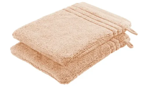 Waschhandschuh (16 x 21cm), 2er-Set Hellorange Soft Cotton