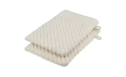 Waschhandschuh (16 x 21cm), 2er-Set Creme 4006