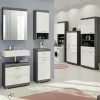 Waschmaschinenumbauschrank SCHLOONSEE, Breite 63cm, für Waschmaschine & Trockner, 2 Türen, MDF-Front, in verschiedenen Farben, Überbauschrank, Umbauschrank, Badschrank Schloonsee | hochglanz