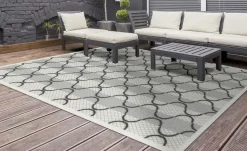 Webteppich Simple Life | 200x300 cm, Grau, Creme