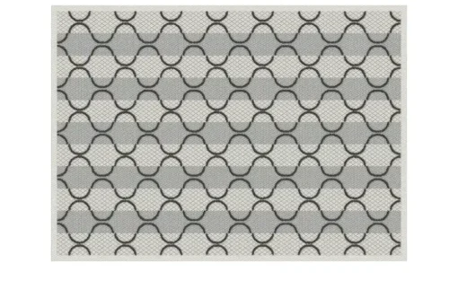 Webteppich Simple Life | 200x300 cm, Grau, Creme