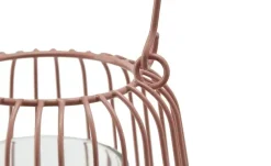 Windlicht mit Glaseinsatz | Rosa | Möbel Höffner