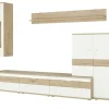 Wohnkombination Eldena | Weiß, Eiche (Nachbildung)