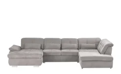 Wohnlandschaft mit Funktion Perry | Silbergrau, rechts