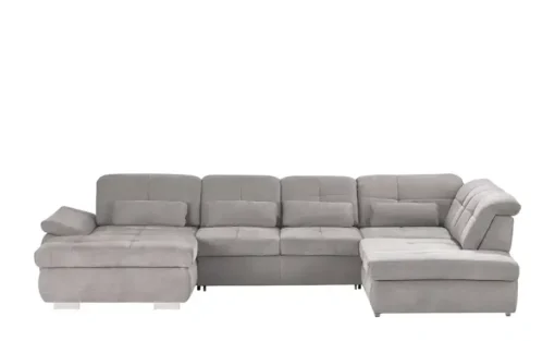 Wohnlandschaft mit Funktion Perry | Silbergrau, rechts