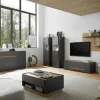 Wohnwand Cande | Anthrazit, Eiche (Nachbildung)