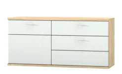 Wohnwand Largo | Weiß, Wildeiche (Nachbildung)