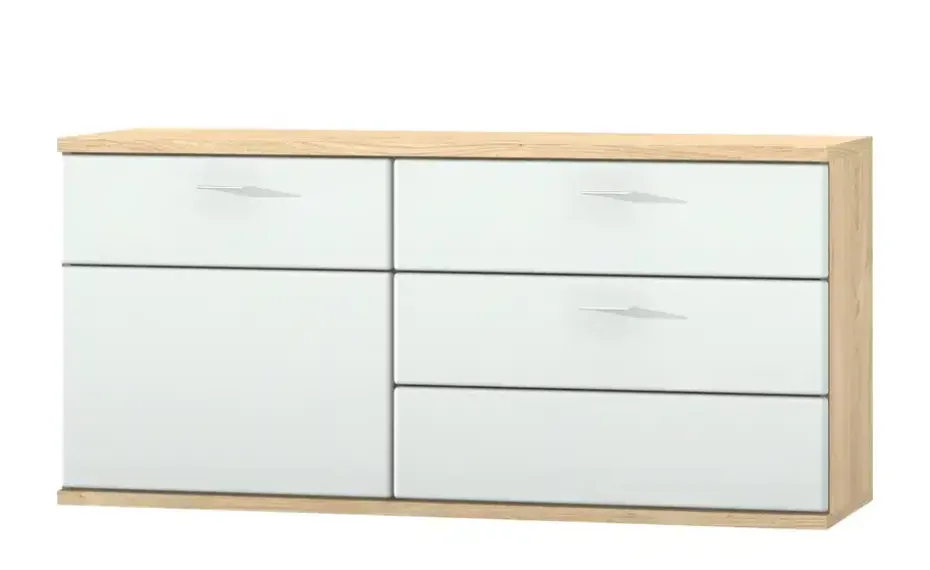 Wohnwand Largo | Weiß, Wildeiche (Nachbildung)