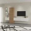 Wohnwand Style | Eiche Sierra (Nachbildung), Alpinweiß