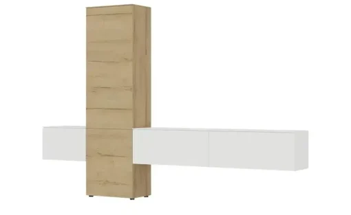 Wohnwand Style | Eiche Sierra (Nachbildung), Alpinweiß
