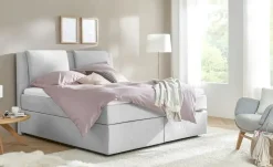 Wohnwert Boxspringbett Dormian Saman | Hellgrau, 160 cm