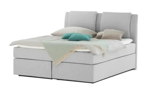 Wohnwert Boxspringbett Dormian Saman | Hellgrau, 160 cm
