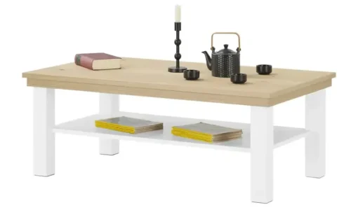 Wohnwert Couchtisch Carré | Weiß, Asteiche | Höffner