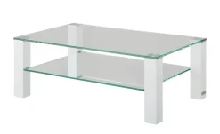 Wohnwert Couchtisch Quatro | 70 cm, Weiß, glänzend