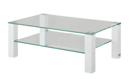 Wohnwert Couchtisch Quatro | 70 cm, Weiß, glänzend