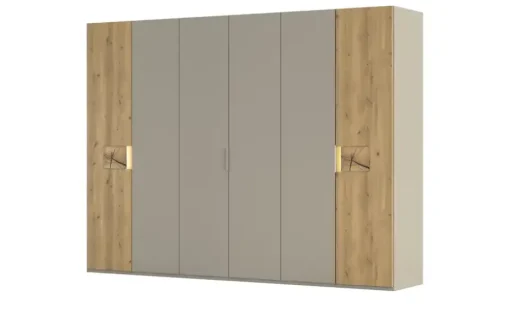 Wohnwert Drehtürenschrank teilmassiv Mercura | Basis