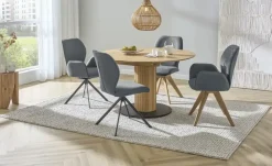 Wohnwert Esszimmerstuhl Lea | Graphit, Armlehne, Drehfunktion