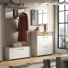 Wohnwert Garderobenbank Azzura | Creme, Eiche (Nachbildung)