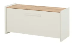 Wohnwert Garderobenbank Azzura | Creme, Eiche (Nachbildung)