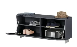 Wohnwert Garderobenbank Nicolo | 110 cm, Anthrazit