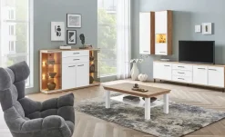 Wohnwert Highboard Carré | Weiß, Asteiche | Höffner