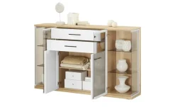 Wohnwert Highboard Carré | Weiß, Asteiche | Höffner