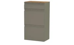 Wohnwert Hängeschrank Leo | Grau, matt, Eiche (Nachbildung), Mit Einlegeböden