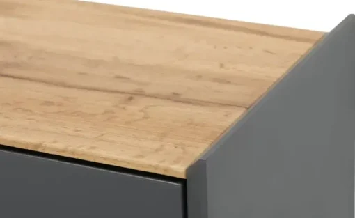 Wohnwert Hängeschuhschrank Azzura | Anthrazit, Eiche (Nachbildung)