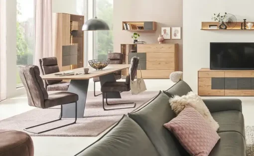 Wohnwert Massivholz-Esstisch  mit Keramik Ardesia | 180 cm