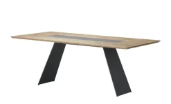 Wohnwert Massivholz-Esstisch  mit Keramik Ardesia | 180 cm