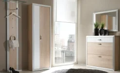Wohnwert Mehrzweckschrank Intro | Weiß, Eiche Sonoma (Nachbildung)