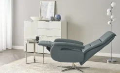 Wohnwert Relaxsessel Echtleder Mira | Rauchblau