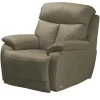 Wohnwert Sessel  aus Echtleder mit manueller Relaxfunktion Ambra | Taupe
