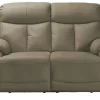 Wohnwert Sofa 2-sitzig  aus Echtleder Ambra | Taupe