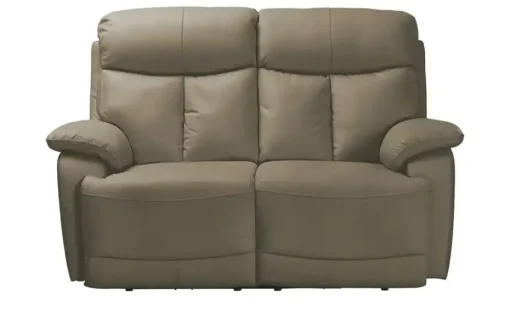 Wohnwert Sofa 2-sitzig  aus Echtleder Ambra | Taupe