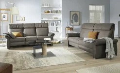 Wohnwert Trapezsofa mit USB Anschluss Melina | Anthrazit
