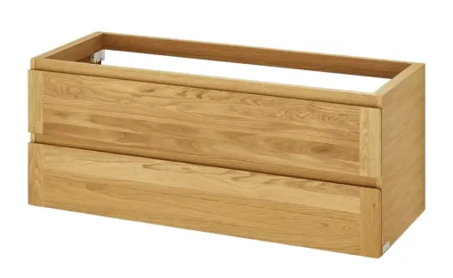 Wohnwert Waschtischunterschrank Capri | Eiche, 2 Siphon-Ausschnitte