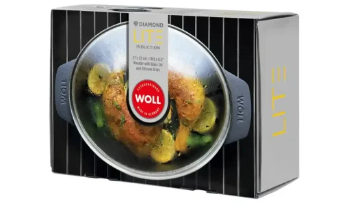 WOLL Gussbräter mit Glasdeckel und Silikongriffen Diamond Lite | 3700 ml