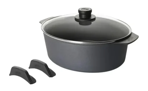 WOLL Gussbräter mit Glasdeckel und Silikongriffen Diamond Lite | 6000 ml