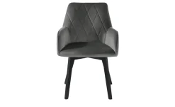 Woodford Armlehnstuhl Bristol | Grau, Samt | Höffner