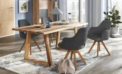 Woodford Armlehnstuhl  mit Massivholzgestell Moreda | Anthrazit, Armlehne