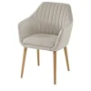 Woodford Armlehnstuhl Shell | Flachgewebe, Beige