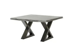 Woodford Couchtisch Alabria | LBH 75 x 75 x 45 cm, Kufen (X-förmig)