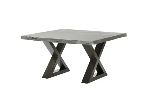 Woodford Couchtisch Alabria | LBH 75 x 75 x 45 cm, Kufen (X-förmig)